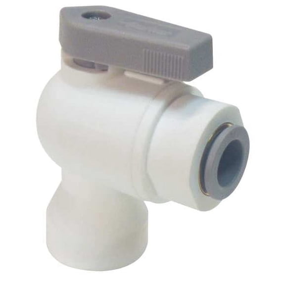 Parker Manual 2-Way Ball Valve,Push,Polypro LFPP4VFE4