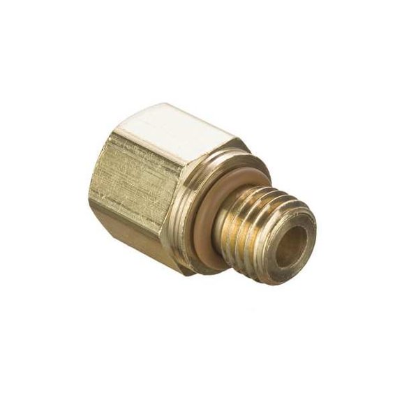 Parker Metric Compression Fitting,Brass, 222P-4-MI14