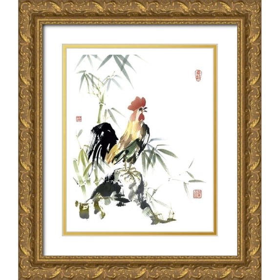 Parker, Nan Rae 12x14 Gold Ornate Wood Framed with Double Matting Museum Art Print Titled - Early Morning