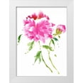 thumbnail image 1 of Parker, Nan Rae 19x24 White Modern Wood Framed Museum Art Print Titled - Peonies in Pink I, 1 of 4