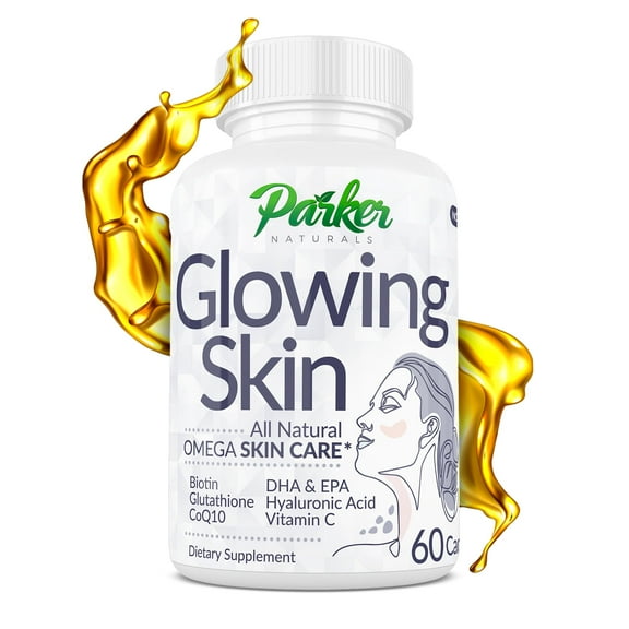 Parker Naturals Skin Supplement with Biotin, Vitamin C, and Omega, 60 Capsules
