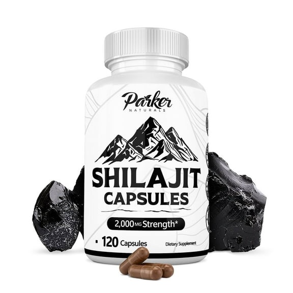 Parker Naturals Himalayan Shilajit Pills, 2000mg Antioxidant Vegan Supplement, 120 Count