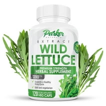 Parker Naturals Wild Lettuce Capsules 1200mg 120ct Natural Relief for Sore Muscles, Joints, and Swelling. Improved Sleep, Vegetarian