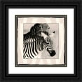 thumbnail image 1 of Parker Nature Photography, Frank and Susann 26x26 Black Ornate Wood Framed with Double Matting Museum Art Print Titled - Zebra Enchantment 1, 1 of 4
