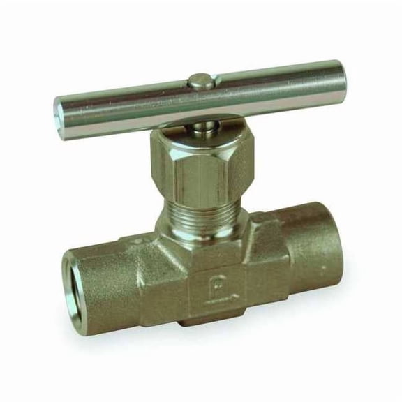 Parker Needle Valve,Straight,316 SS,1/2 In,FNPT 8F-V12LK-SS