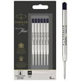 thumbnail image 1 of Parker QUINKflow Ballpoint Pen Ink Refills, Medium Tip, Black, 6 Count Value Pack (2025154), 1 of 3
