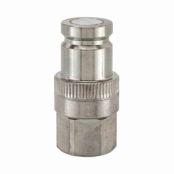 Hydraulic Quick Connect Hose Coupling, Steel Body, Push-to-Connect Lock, 1"-11-1/2 Thread Size