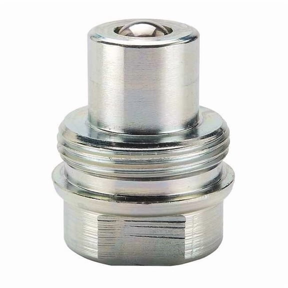 Hydraulic Quick Connect Hose Coupling, Steel Body, Ball Lock, 3/8"-18 Thread Size, 3000 Series