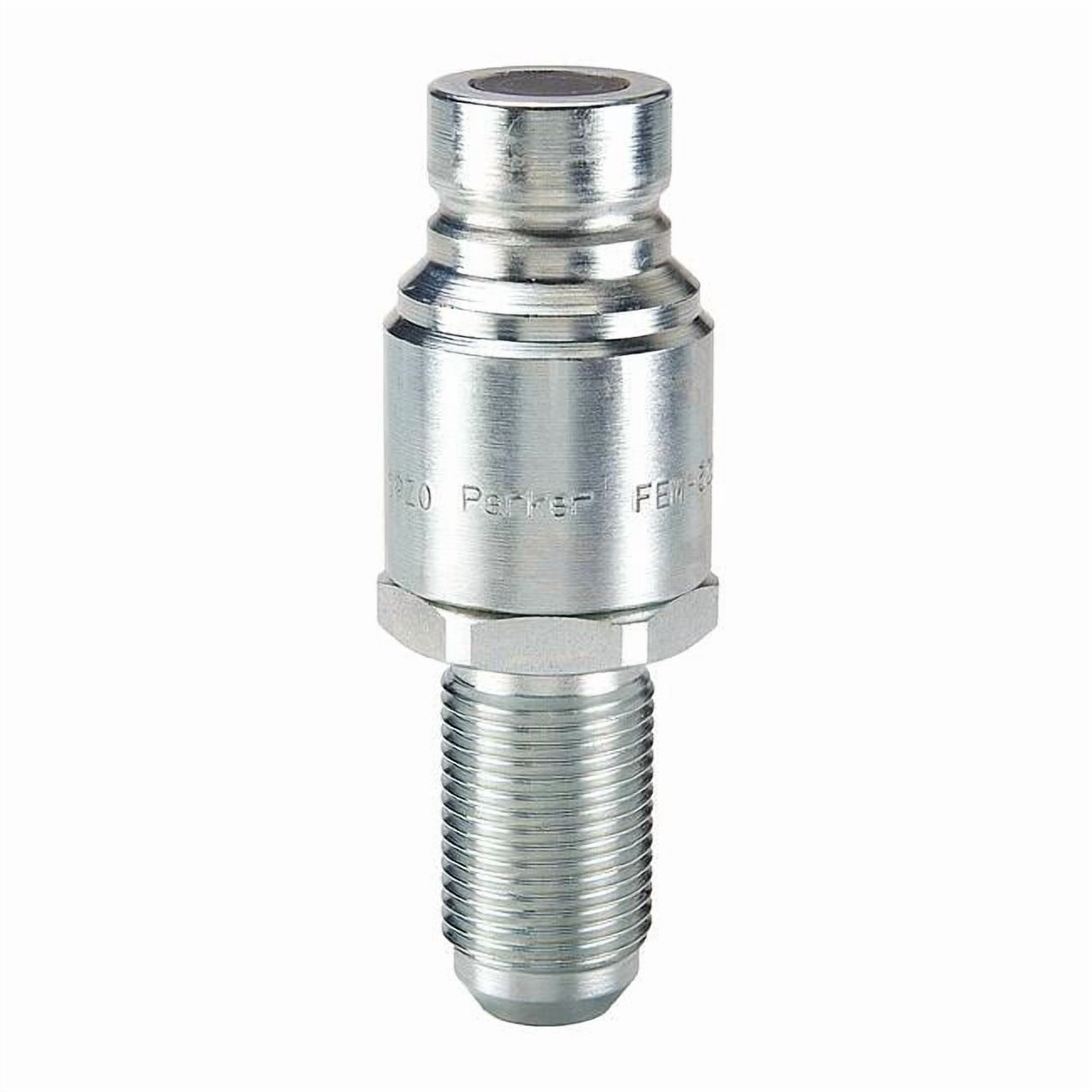 Hydraulic Quick Connect Hose Coupling, Steel Body, Push-to-Connect Lock, 7/8"-14 Thread Size