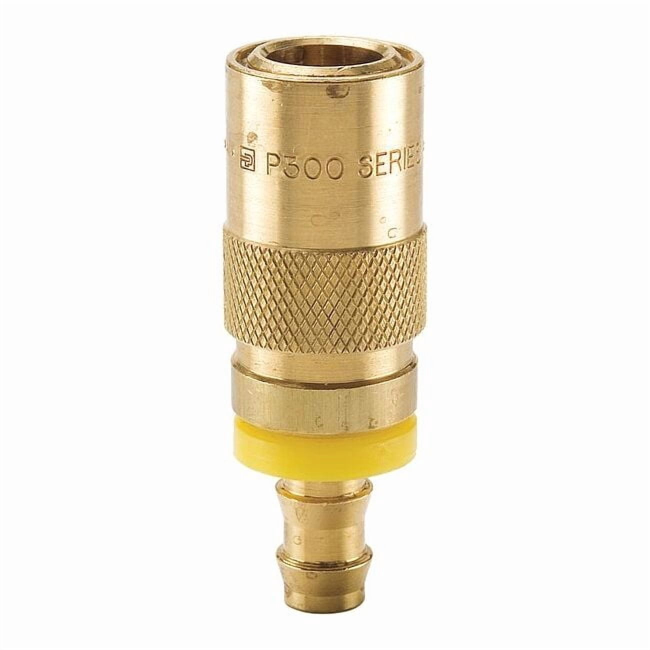Hydraulic Quick Connect Hose Coupling, Brass Body, Sleeve Lock, 9/16"-18 Thread Size PC504-BP