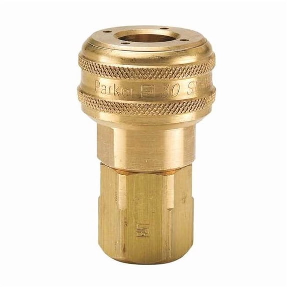 Parker Coupler Body,Brass,3/8 In. Pipe,110 cfm B37E