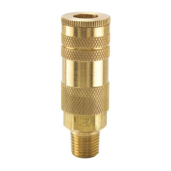 Parker Coupler Body,Brass,MNPT,1/4 In. Pipe B72