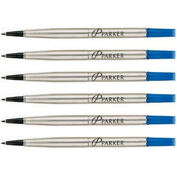 Parker Quink Ink RollerBall Fine Point BlUE Ink Refill 6 Refills 3022331 by Parker