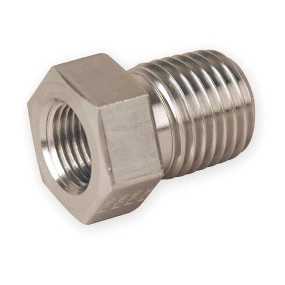 Parker Reducing Bushing, Carbon Steel, MNPT, Hex Size: 5/8" 4-2 RB-S