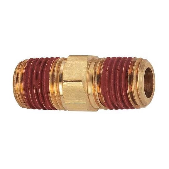 Parker Reducing Hex Nipple, Brass, 1/4 x 1/8 in VS216P-4-2