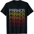 thumbnail image 1 of Parker Retro Wordmark Pattern - Vintage Style T-shirt, 1 of 3