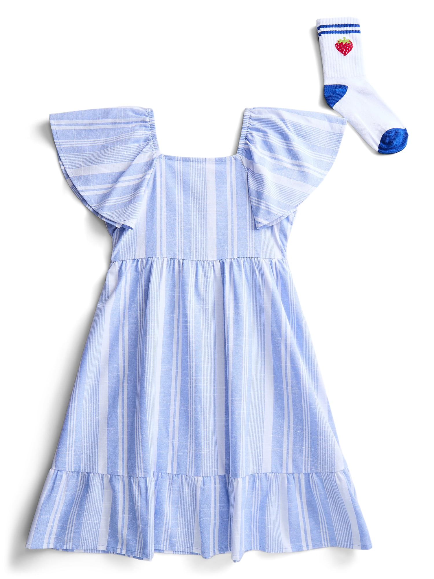 Parker Rose Girls Flounce Dress and Socks, Sizes 4-18