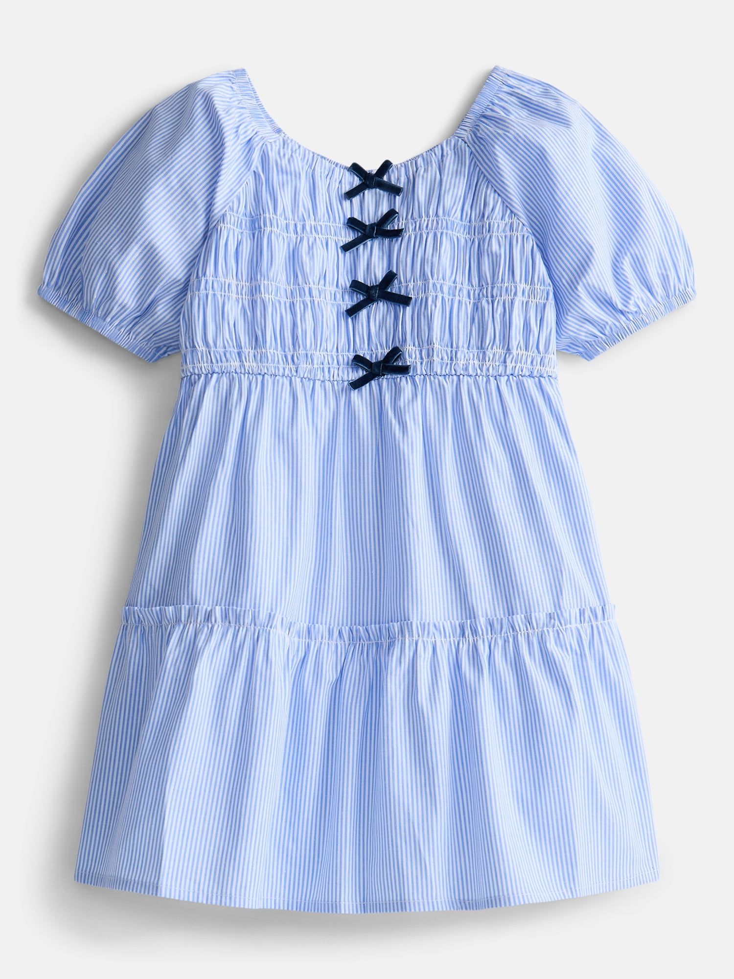 Parker Rose Girls Dress with Puff Sleeves, Sizes 4-18