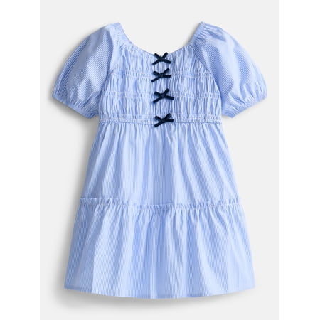 Parker Rose Girls Dress with Puff Sleeves, Sizes 4-18