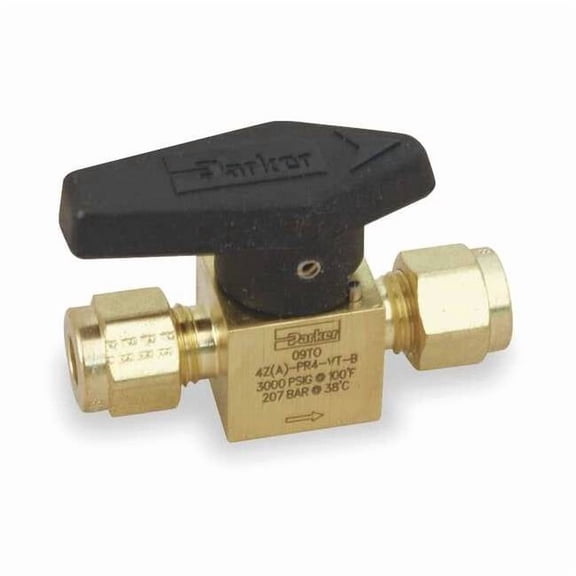 Rotary Plug Valve,1/4 In,Brass,1/4 Turn 4A-PR4-VT-B