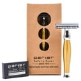 thumbnail image 1 of Parker Safety Razor 48R 3-Piece Double Edge Safety Razor in Gold Finish–5 Parker Blades Included, 1 of 5