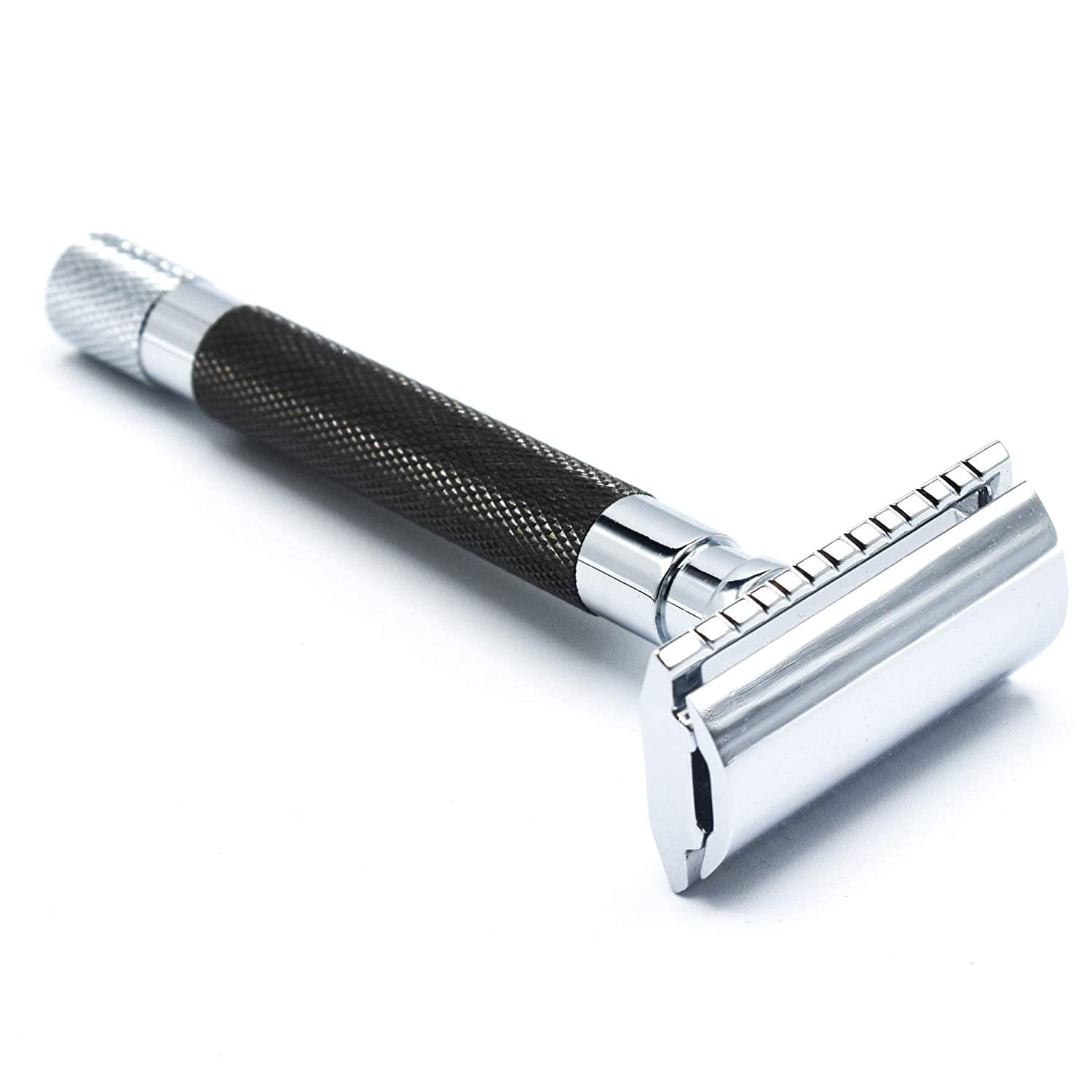 Parker Safety Razor 56R Double Edge Safety Razor with 5 Parker Razor Blades (Graphite)