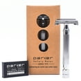 thumbnail image 1 of Parker Safety Razor 82R Heavyweight Butterfly Razor with Brass Handle–5 Parker Razor Blades Included, 1 of 5