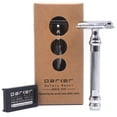 thumbnail image 1 of Parker Safety Razor 98R Ultra Heavy Weight Long Handle Double Edge Safety Razor & 5 Blades, 1 of 6