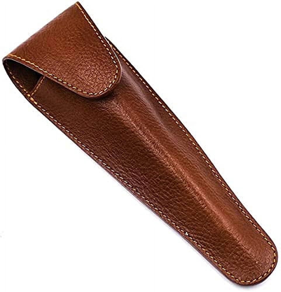 Parker Safety Razor Genuine Saddle Leather Travel Case for Long Handled ...