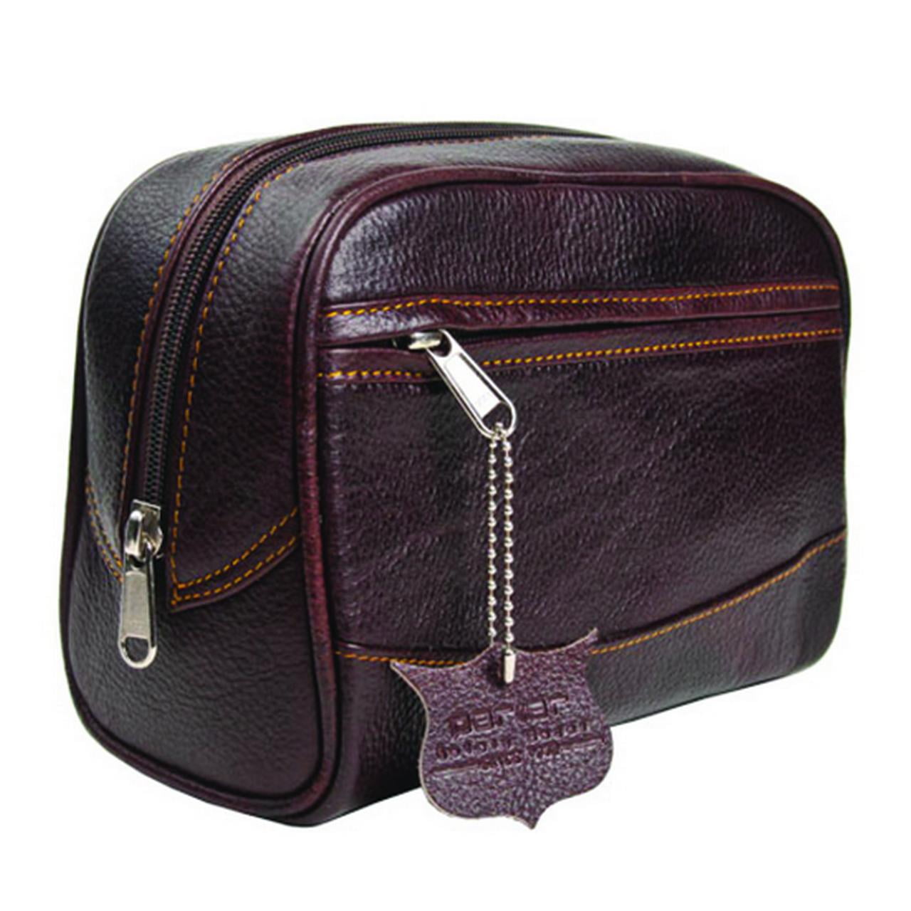Parker Safety Razor Travel Handmade Buffalo Leather Waterproof Toiletry Bag