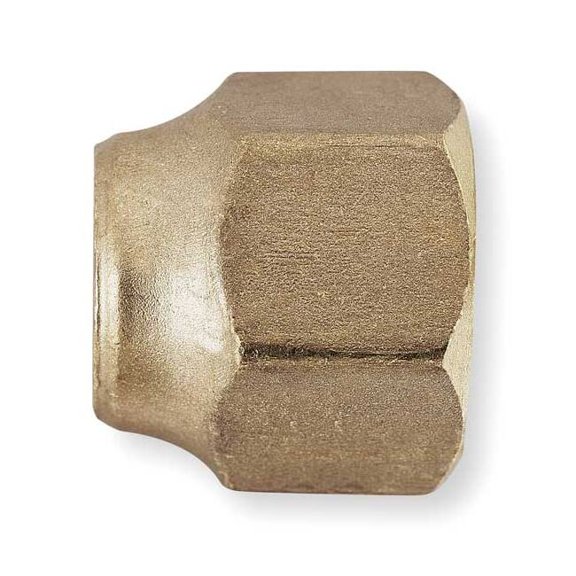 Parker Short Nut,45deg,Brass,Tube,1/2 In.,PK10 14FSX-8