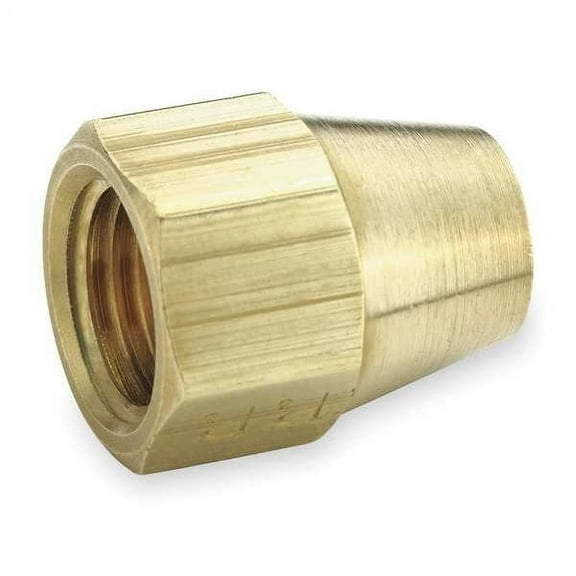 Parker Short Nut,Brass,Tube,5/16 In.,PK10 41FS-5