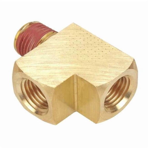 Parker Street Tee,Brass,3/8",FNPT x MNPT x FNPT VS2225P-6