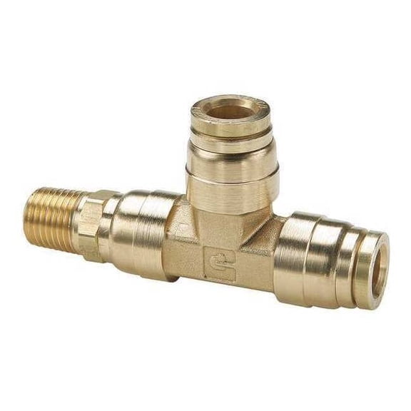 Parker Tee, MNPT 3/8", Tube 3/8", Push-Fit 3/8" 171PTC-6-6