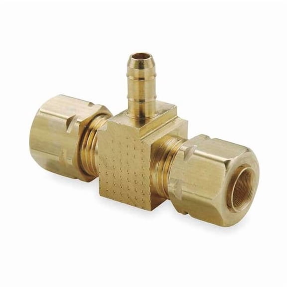 Parker 1/4" Compression x 0.17" Barb Brass Tee 233-4-4-4