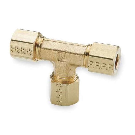 Parker 3/8" x 1/4" x 1/4" Compression Brass Union Tee 10PK 164C-6-4-4