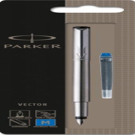 Parker Vector Stainless Steel Fountain Pen Medium - Color: Silver