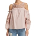 thumbnail image 1 of Parker Womens Auburn Basic Cold Shoulder Blouse, Pink, X-Small, 1 of 2
