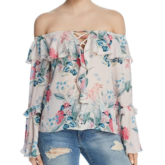 Parker Womens Erin Knit Blouse, Pink, Small