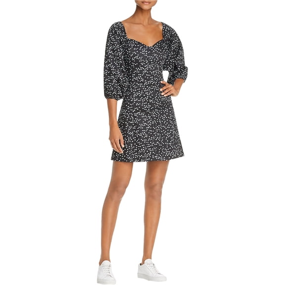 Parker Womens Hattie Mini Dress, Black, 4