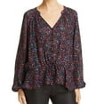 thumbnail image 1 of Parker Womens Floral Pullover Blouse, Black, Small, 1 of 1