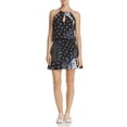 thumbnail image 1 of Parker Womens Williame Floral Print Mini Dress, Black, Small, 1 of 2