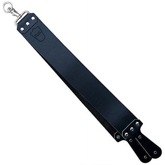 Parkers Latigo Leather Straight Razor Strop for Razors & Knives 3 x 27 (Black)