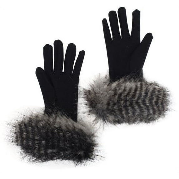 Parkhurst Women's Fleece Gloves, Black/Feather, One Size