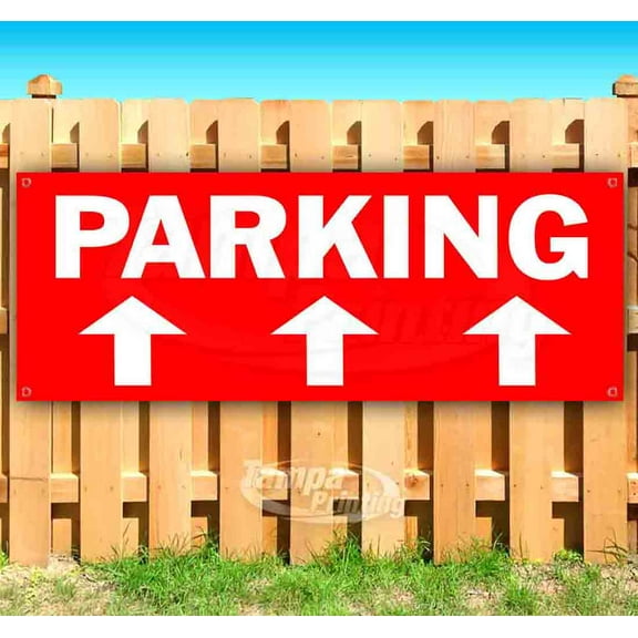 Parking 13 oz Vinyl Banner With Metal Grommets