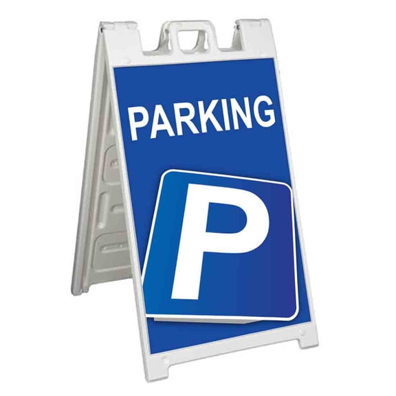 Parking (24" X 36") Standard A-Frame Signicade, Includes Decal Applied To Stand