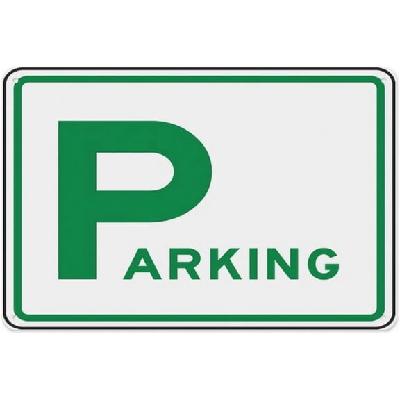 Parking Area Sign 8"x12", Aluminum Tin Warning Signs for Home Outdoor Garden, Durable Directional Sign for Vehicles