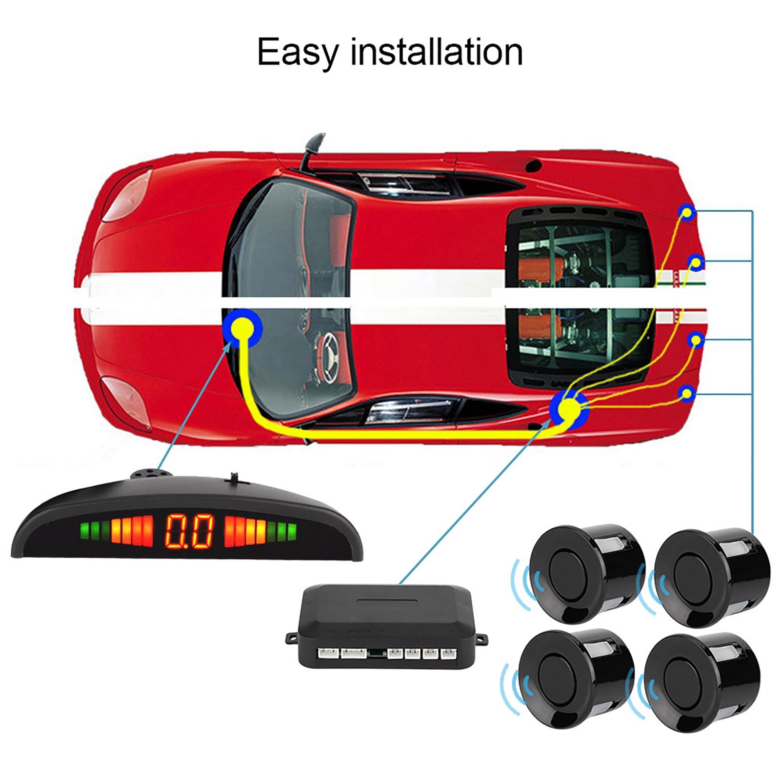 Parking Assist System, Car Reverse Protection, Rear Radar System, Sound