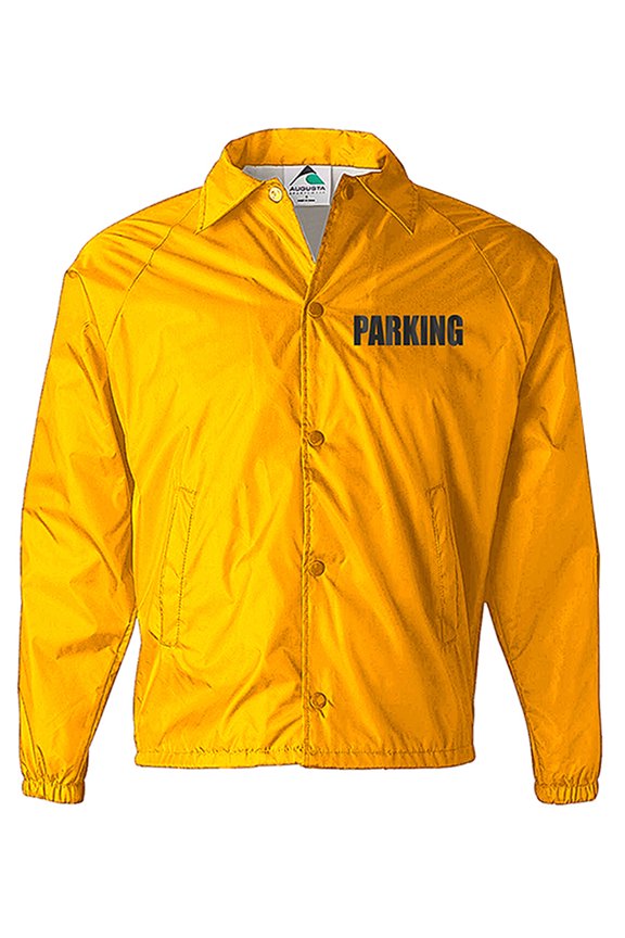 Parking Attendant jacket, Gold, Parking staff, valet, event parking, safety