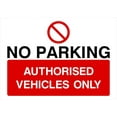 thumbnail image 1 of No Parking Authorised Vehicles Only Sign Parking Signs & Permits Metal Sign Tin Sign 12x16 Inch - Caution Safety Warning Security Signs Indoor & Outdoor Signs for Home, Office, Work, 1 of 5